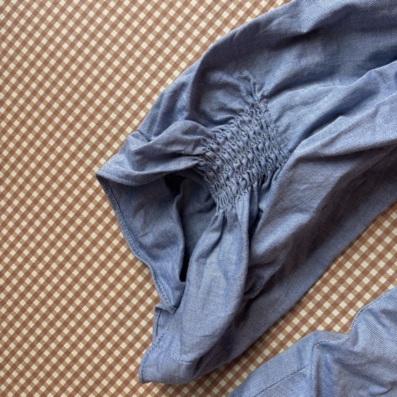 TIBI Women’s size 6 shirt top ruched sleeve. Back zipper. Cotton - Picture 3 of 14